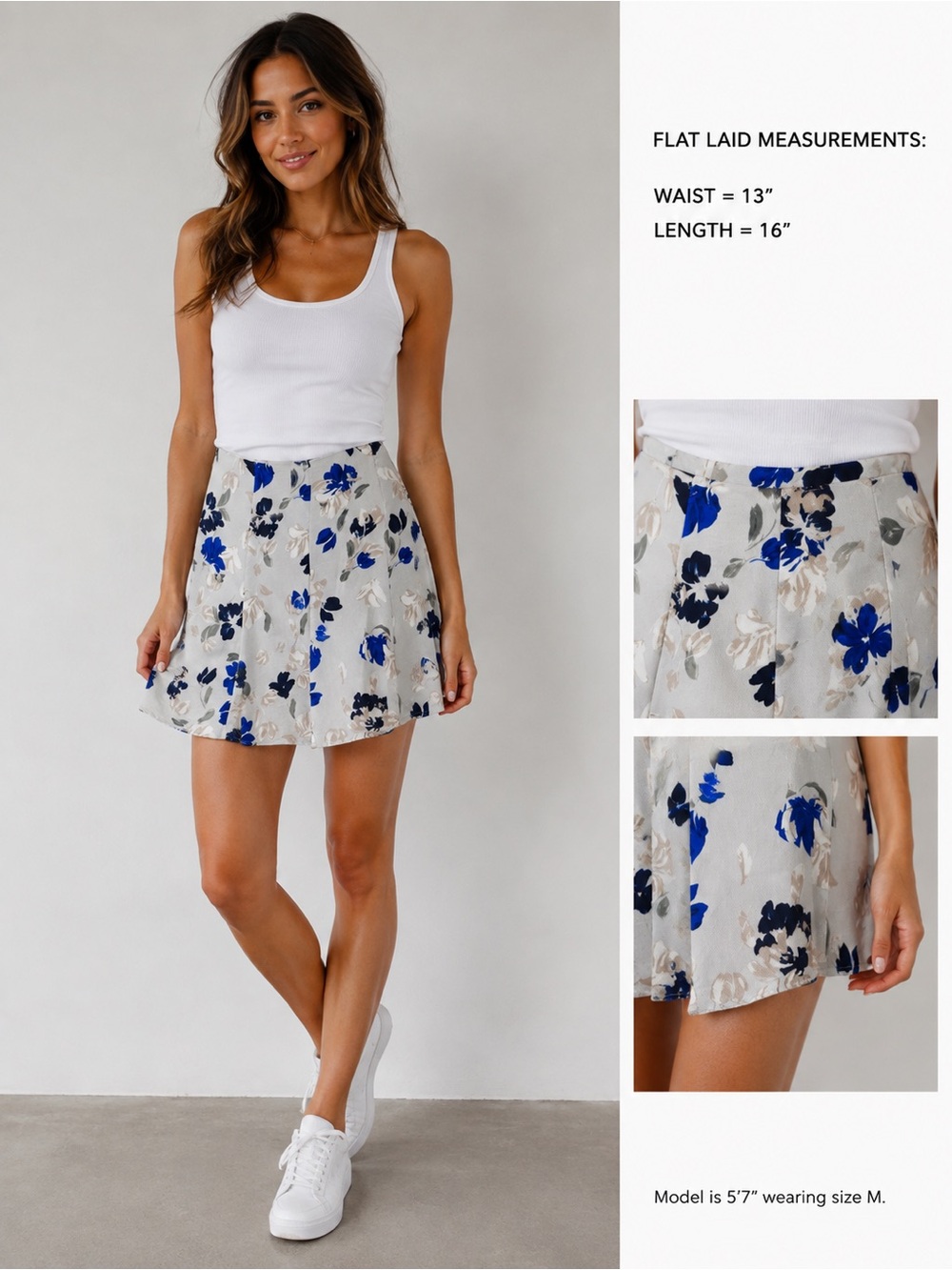 Banana Republic Petite Floral A-Line Mini Skirt Size 6P